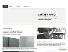 Tablet Screenshot of mattmanos.wordpress.com