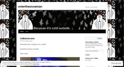 Desktop Screenshot of enterthesnowman.wordpress.com