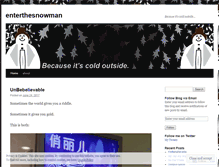 Tablet Screenshot of enterthesnowman.wordpress.com