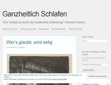 Tablet Screenshot of ganzheitlichschlafen.wordpress.com