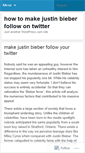 Mobile Screenshot of justinbiebertwitter99.wordpress.com