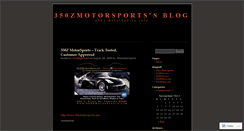 Desktop Screenshot of 350zmotorsports.wordpress.com
