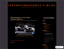 Tablet Screenshot of 350zmotorsports.wordpress.com