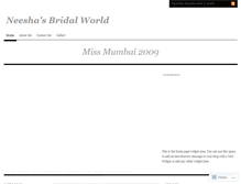 Tablet Screenshot of neeshasbridalworld.wordpress.com