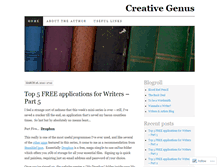 Tablet Screenshot of creativegenus.wordpress.com