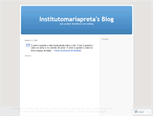 Tablet Screenshot of institutomariapreta.wordpress.com