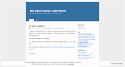 Desktop Screenshot of opensourceexperiment.wordpress.com