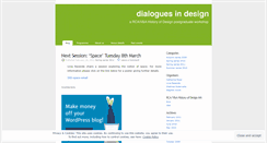 Desktop Screenshot of dialoguesindesign.wordpress.com