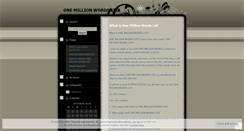 Desktop Screenshot of onemillionwordslist.wordpress.com