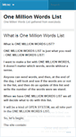 Mobile Screenshot of onemillionwordslist.wordpress.com