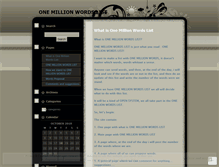 Tablet Screenshot of onemillionwordslist.wordpress.com