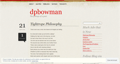 Desktop Screenshot of dpbowman.wordpress.com