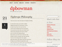Tablet Screenshot of dpbowman.wordpress.com