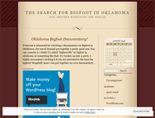 Tablet Screenshot of oklahomabigfoot.wordpress.com