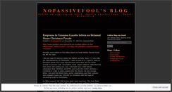 Desktop Screenshot of nopassivefool.wordpress.com