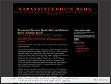 Tablet Screenshot of nopassivefool.wordpress.com