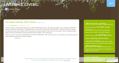 Desktop Screenshot of livesmallgivebig.wordpress.com