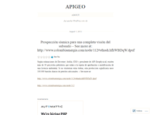 Tablet Screenshot of apigeo.wordpress.com