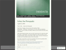 Tablet Screenshot of imaginephotog.wordpress.com