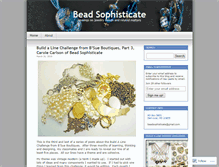 Tablet Screenshot of beadsophisticate.wordpress.com