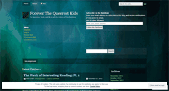 Desktop Screenshot of foreverthequeerestkids.wordpress.com