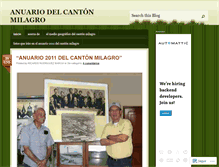 Tablet Screenshot of anuariodelcantonmilagro.wordpress.com
