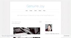 Desktop Screenshot of findinggenuinejoy.wordpress.com