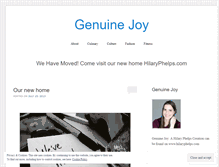 Tablet Screenshot of findinggenuinejoy.wordpress.com