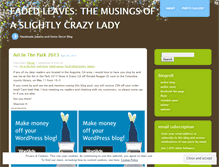 Tablet Screenshot of fadedleaves.wordpress.com