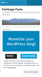 Mobile Screenshot of fairhopefarm.wordpress.com