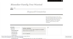 Desktop Screenshot of bieseckerfamilytreewanted.wordpress.com