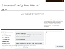 Tablet Screenshot of bieseckerfamilytreewanted.wordpress.com