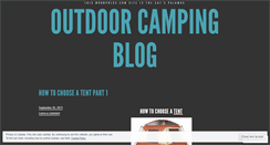 Desktop Screenshot of outdoorcampingtentsblog.wordpress.com