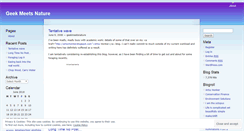 Desktop Screenshot of geekmeetsnature.wordpress.com