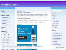 Tablet Screenshot of geekmeetsnature.wordpress.com