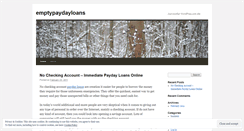Desktop Screenshot of emptypaydayloans.wordpress.com