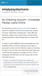 Mobile Screenshot of emptypaydayloans.wordpress.com