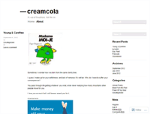 Tablet Screenshot of creamcola.wordpress.com