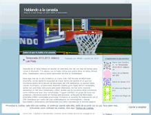 Tablet Screenshot of hablandoalacanasta.wordpress.com