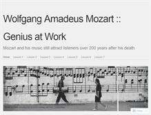 Tablet Screenshot of geniusofmozart.wordpress.com