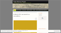 Desktop Screenshot of indianmemoryproject.wordpress.com