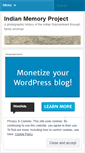 Mobile Screenshot of indianmemoryproject.wordpress.com