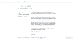 Desktop Screenshot of hitarywu.wordpress.com