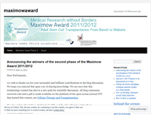 Tablet Screenshot of maximowaward.wordpress.com