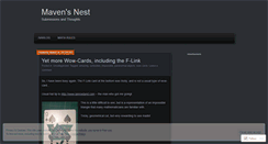 Desktop Screenshot of mavensnest.wordpress.com