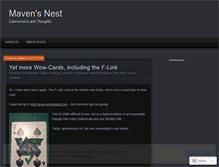 Tablet Screenshot of mavensnest.wordpress.com