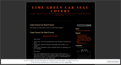 Desktop Screenshot of limegreencarseatcoversgvq.wordpress.com