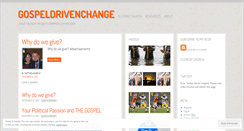 Desktop Screenshot of gospeldrivenchange.wordpress.com