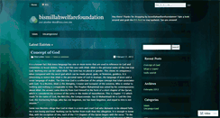 Desktop Screenshot of bismillahwelfarefoundation.wordpress.com