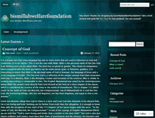 Tablet Screenshot of bismillahwelfarefoundation.wordpress.com